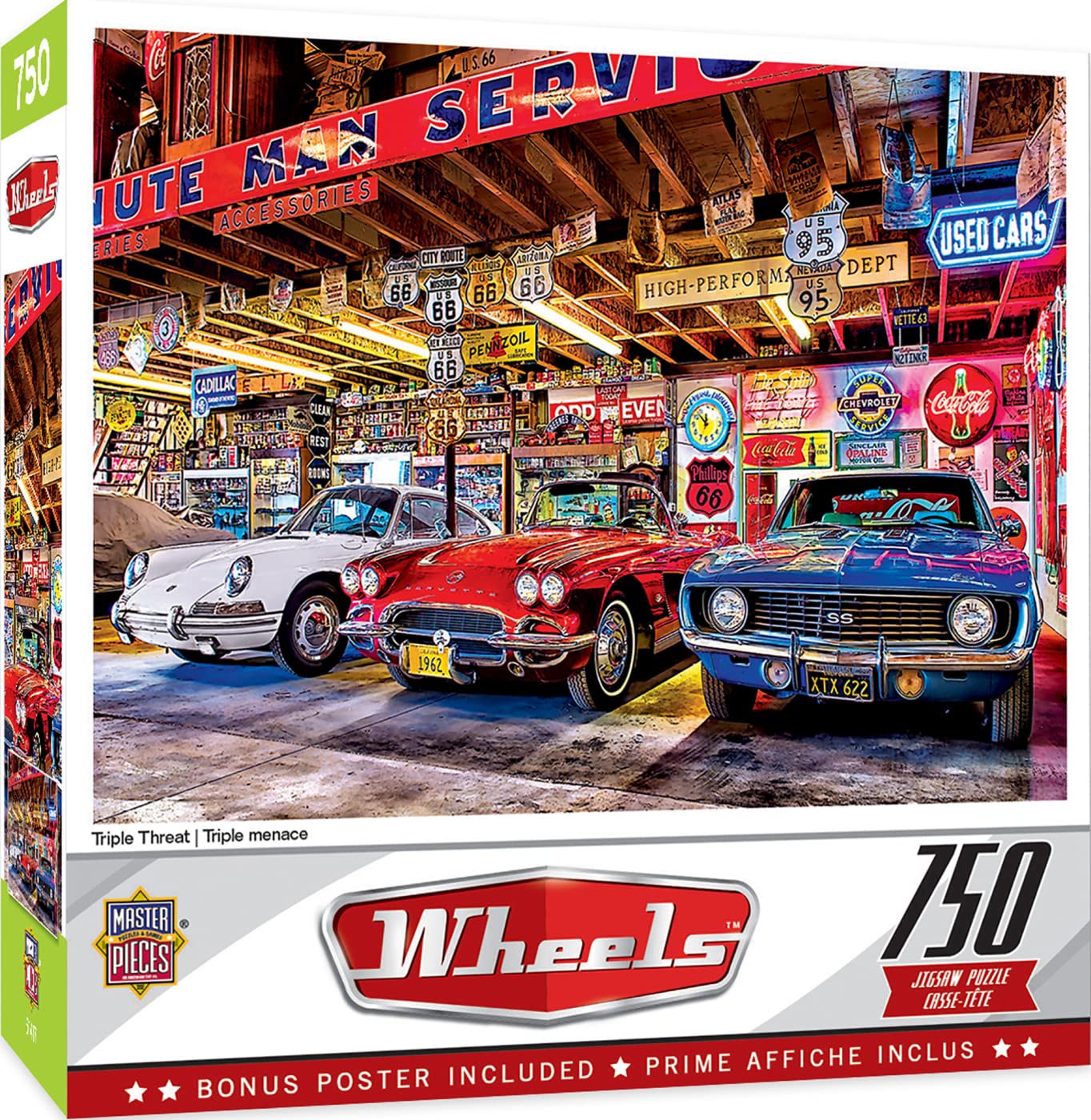 Amazon.com: MasterPieces Wheels 750 Puzzles Collection - Triple